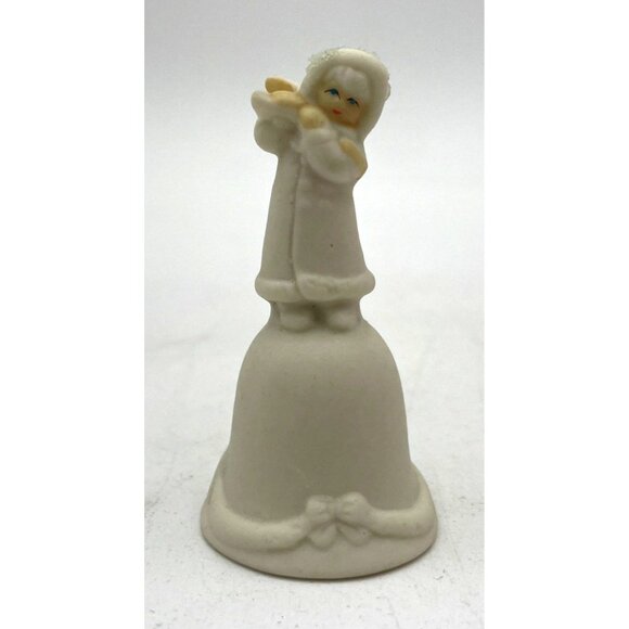 Vintage Angel Bell Figurine With Bowed Base & Angelic Design - Picture 1 of 4